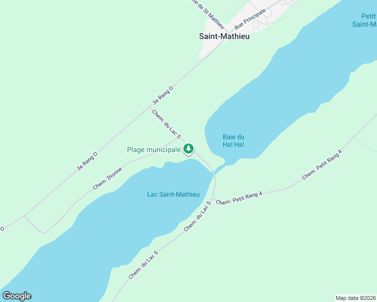 map of restaurants, bars, coffee shops, grocery stores, and more near Chemin du Lac Sud in Bas-Saint-Laurent