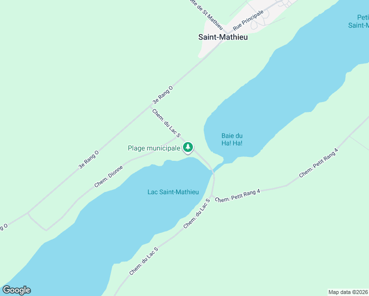 map of restaurants, bars, coffee shops, grocery stores, and more near Chemin du Lac Sud in Bas-Saint-Laurent
