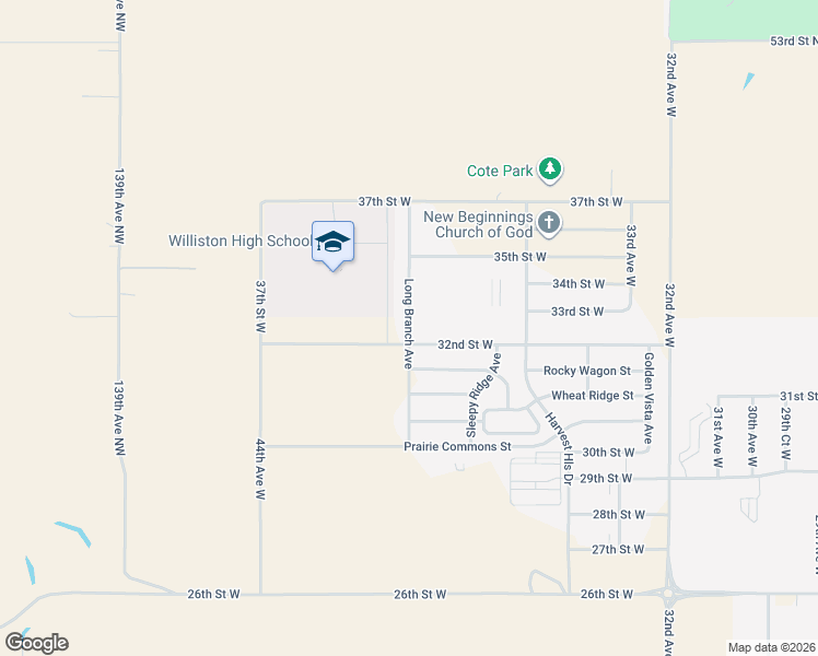map of restaurants, bars, coffee shops, grocery stores, and more near 3203 3205 3207 Long Branch Avenue in Williston