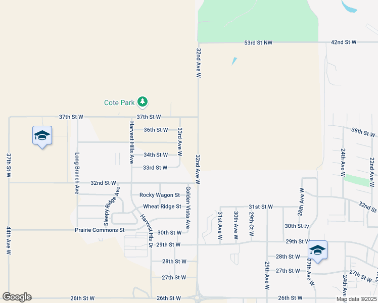 map of restaurants, bars, coffee shops, grocery stores, and more near 32nd Avenue West in Williston