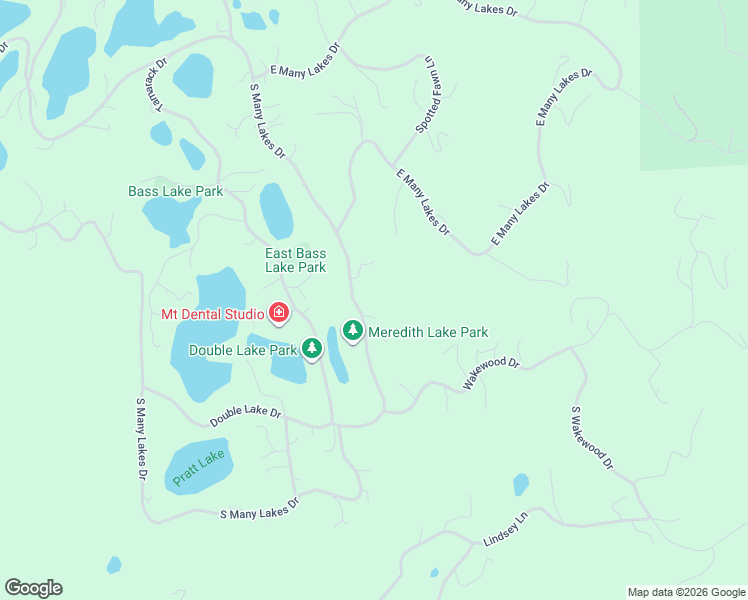 map of restaurants, bars, coffee shops, grocery stores, and more near 273-323 South Many Lakes Drive in Kalispell