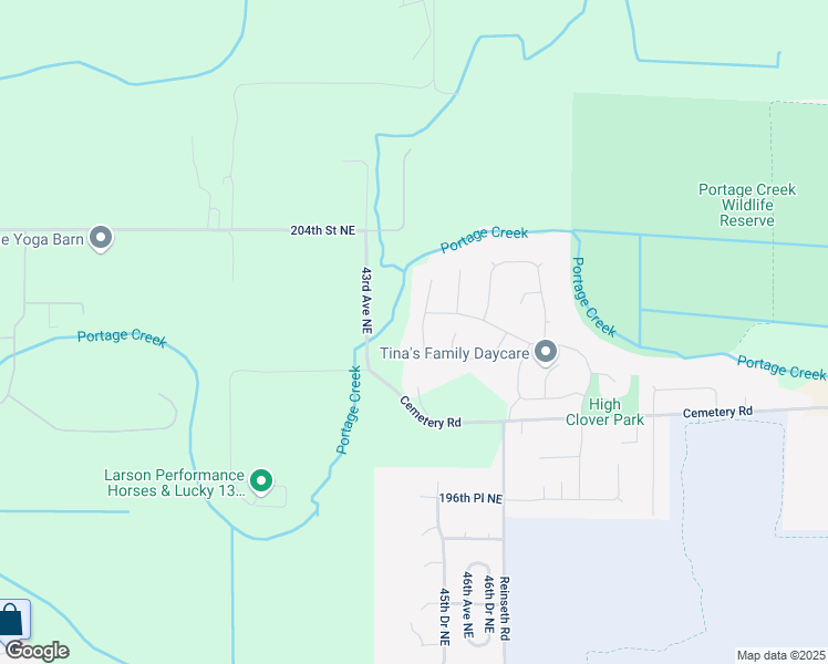 map of restaurants, bars, coffee shops, grocery stores, and more near 20100 44th Drive Northeast in Arlington