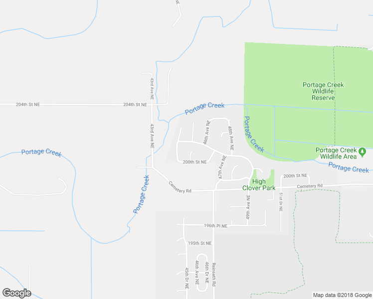 map of restaurants, bars, coffee shops, grocery stores, and more near 20102 45th Drive Northeast in Arlington
