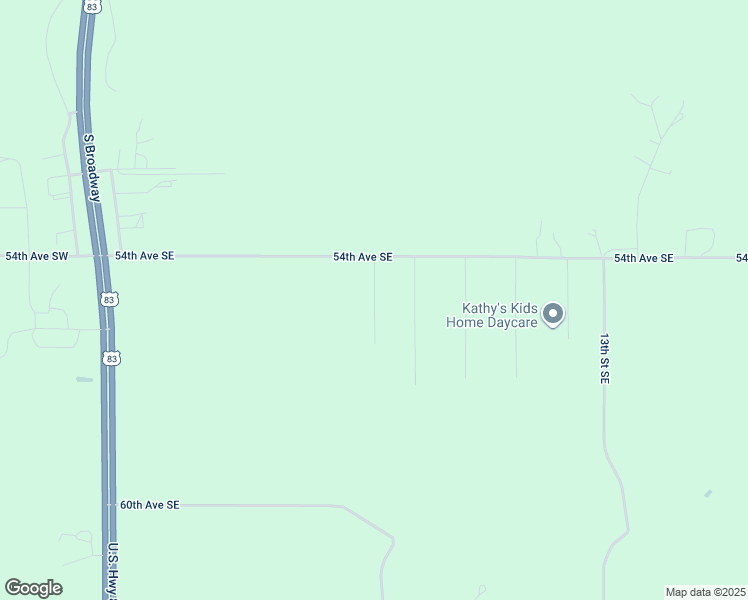 map of restaurants, bars, coffee shops, grocery stores, and more near 5472 6th Street Southeast in Minot