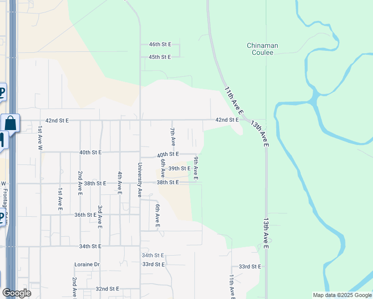 map of restaurants, bars, coffee shops, grocery stores, and more near 717 40th Street East in Williston