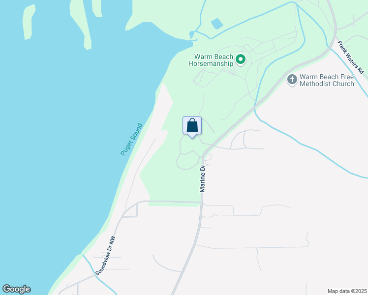 map of restaurants, bars, coffee shops, grocery stores, and more near 20420 Marine Drive in Stanwood