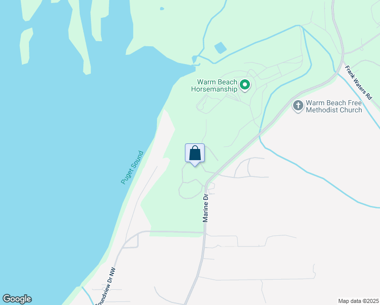 map of restaurants, bars, coffee shops, grocery stores, and more near 20420 Marine Drive in Stanwood