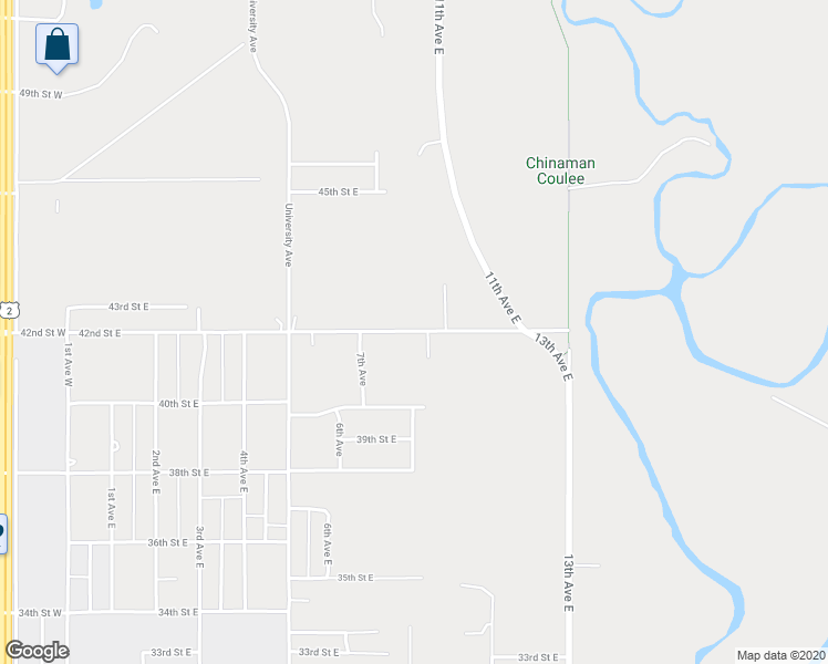 map of restaurants, bars, coffee shops, grocery stores, and more near 718 42nd Street East in Williston