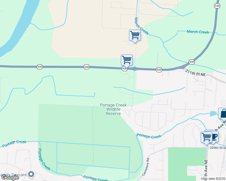 map of restaurants, bars, coffee shops, grocery stores, and more near 20920 59th Avenue Northeast in Arlington