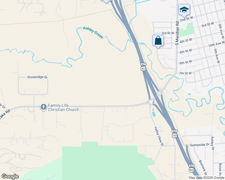 map of restaurants, bars, coffee shops, grocery stores, and more near 873 Foys Lake Road in Kalispell