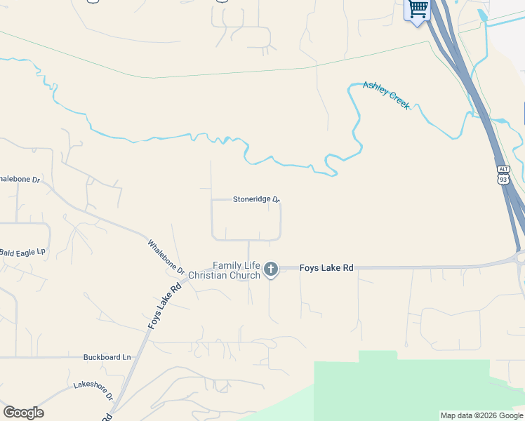 map of restaurants, bars, coffee shops, grocery stores, and more near 158 Stoneridge Drive in Kalispell