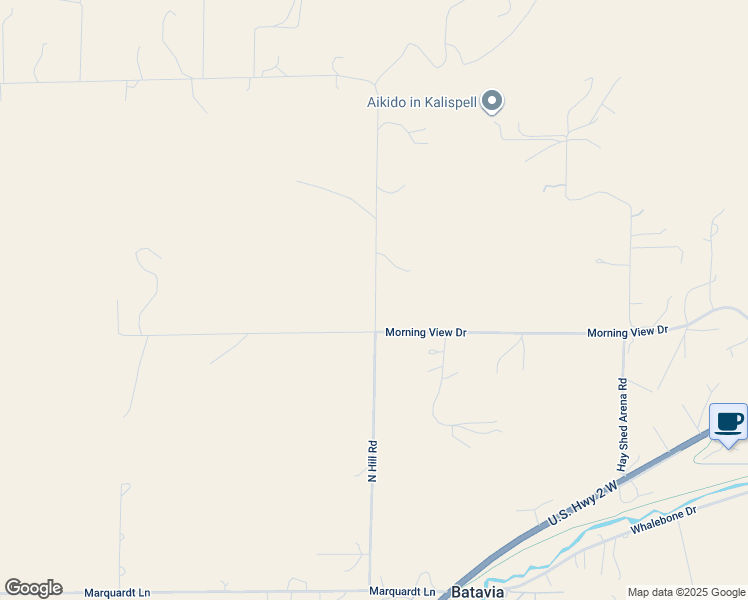map of restaurants, bars, coffee shops, grocery stores, and more near 239 North Hill Road in Kalispell