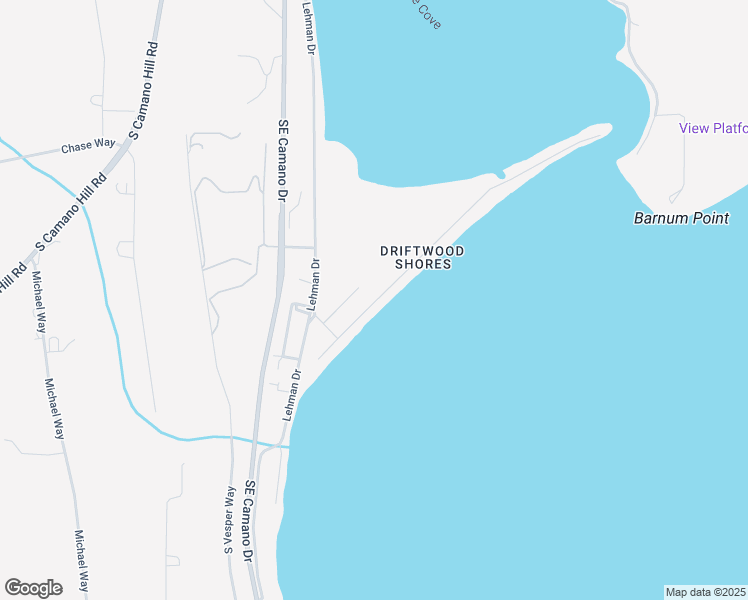 map of restaurants, bars, coffee shops, grocery stores, and more near 150 East Driftwood Shores Road in Camano