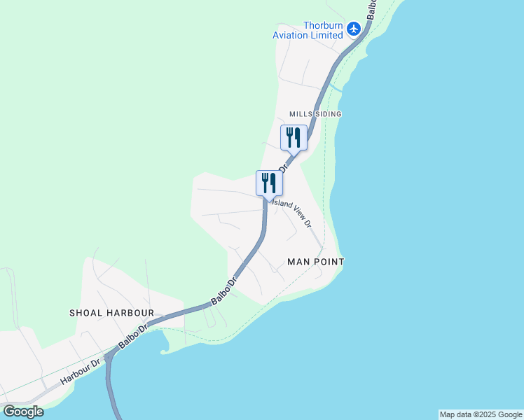 map of restaurants, bars, coffee shops, grocery stores, and more near 16 Blundon Drive in Clarenville