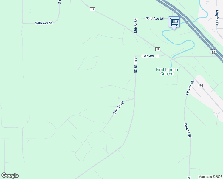 map of restaurants, bars, coffee shops, grocery stores, and more near 3600 40th Avenue Southeast in Minot