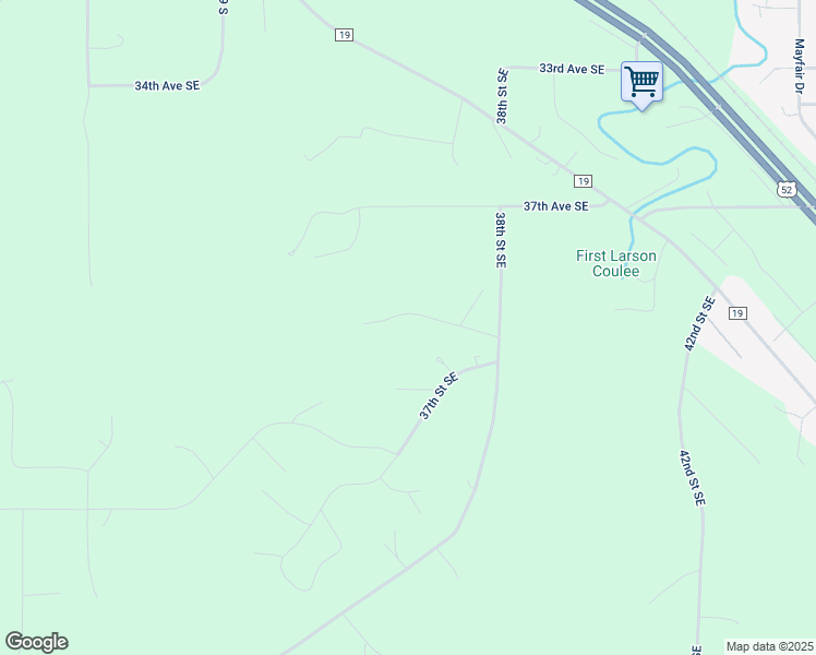 map of restaurants, bars, coffee shops, grocery stores, and more near 3600 40th Avenue Southeast in Minot
