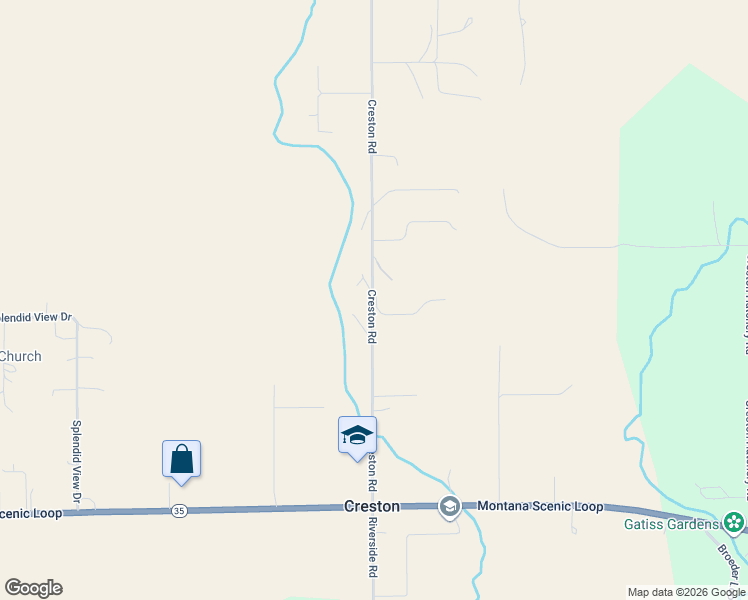 map of restaurants, bars, coffee shops, grocery stores, and more near 157 Creston Road in Kalispell