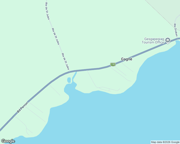 map of restaurants, bars, coffee shops, grocery stores, and more near Rue des Martins-Pêcheurs in Gaspésie–Îles-de-la-Madeleine