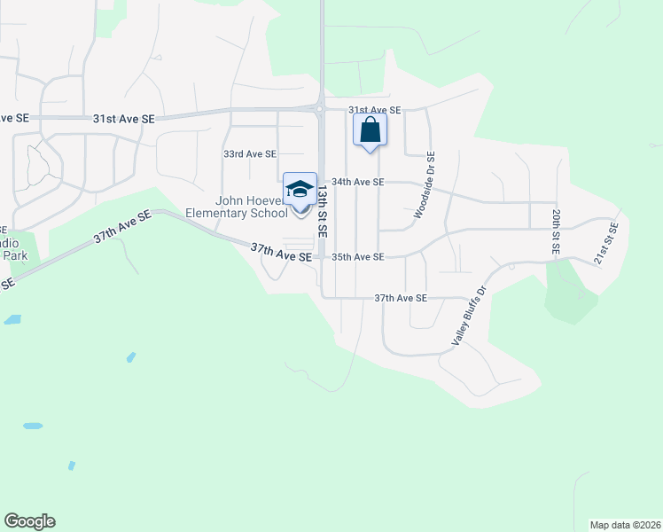 map of restaurants, bars, coffee shops, grocery stores, and more near 1315 35th Avenue Southeast in Minot