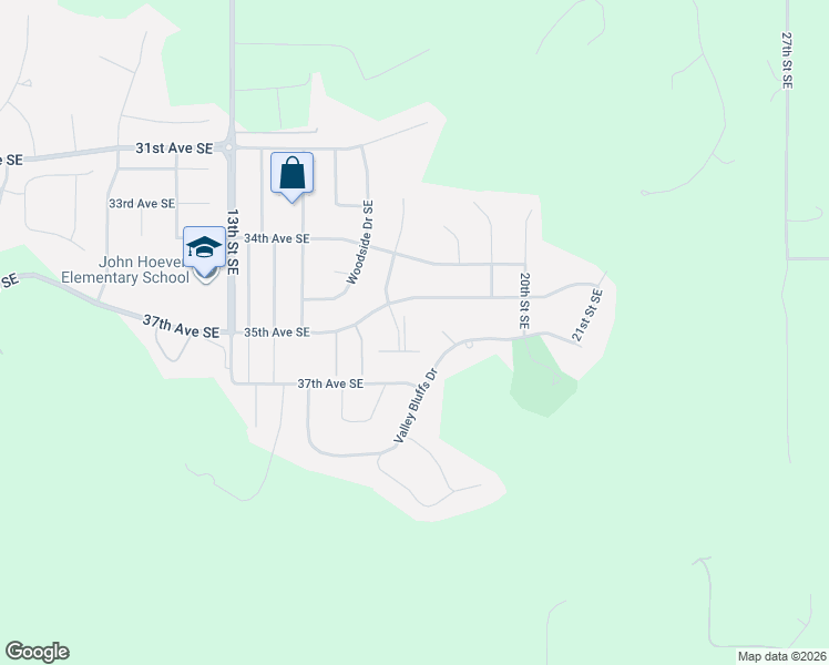 map of restaurants, bars, coffee shops, grocery stores, and more near 1618 35th Avenue Southeast in Minot