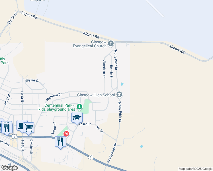 map of restaurants, bars, coffee shops, grocery stores, and more near 64 Aberdeen Street in Glasgow