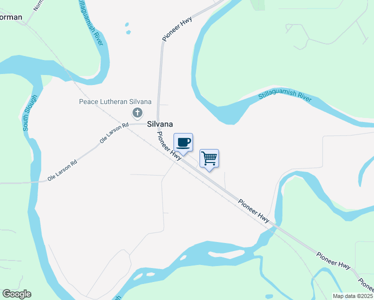 map of restaurants, bars, coffee shops, grocery stores, and more near 1406 226th Street Northwest in Stanwood