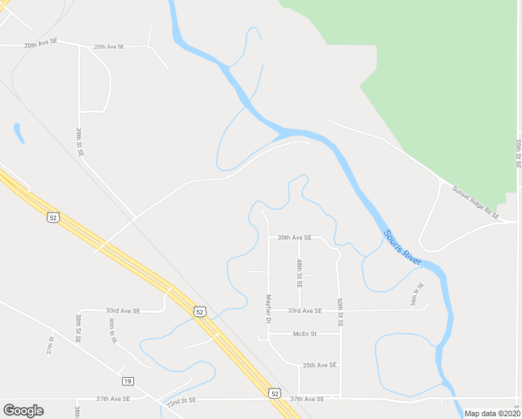 map of restaurants, bars, coffee shops, grocery stores, and more near 2801 47th Street Southeast in Minot