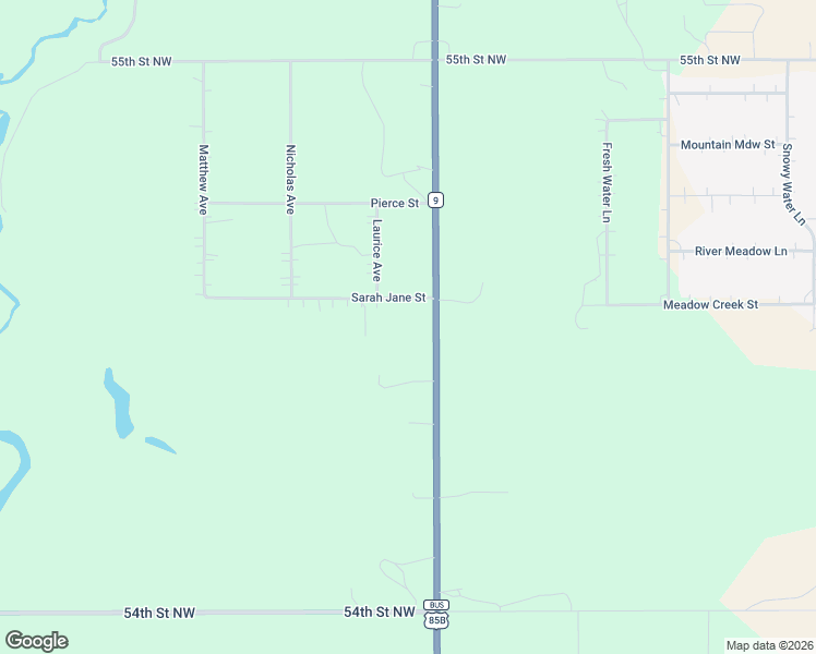 map of restaurants, bars, coffee shops, grocery stores, and more near 5455 134th Avenue Northwest in Williston