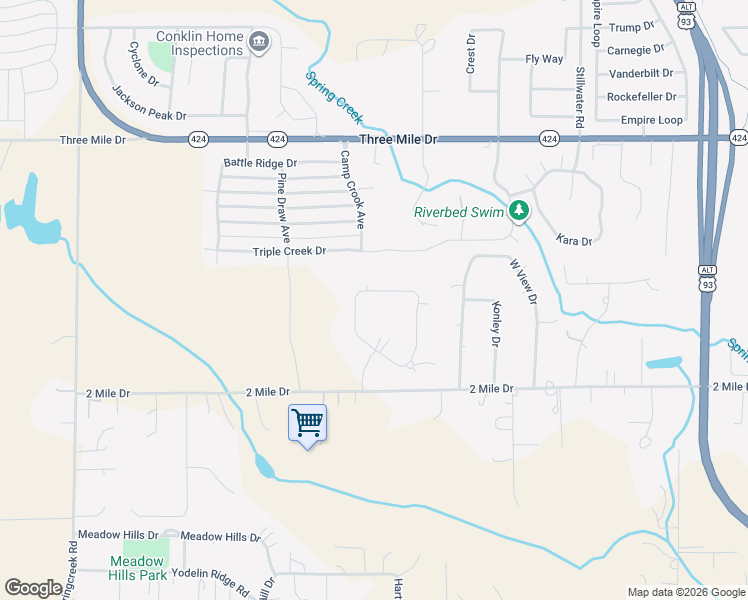 map of restaurants, bars, coffee shops, grocery stores, and more near 175 Aspen Loop in Kalispell