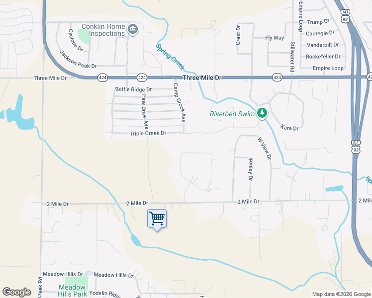 map of restaurants, bars, coffee shops, grocery stores, and more near 175-197 Aspen Loop in Kalispell