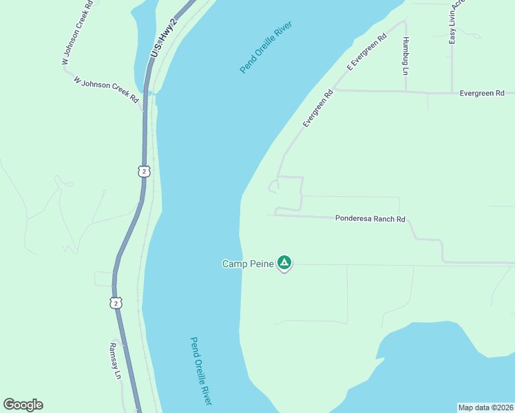 map of restaurants, bars, coffee shops, grocery stores, and more near 816 Ponderesa Ranch Road in Sagle