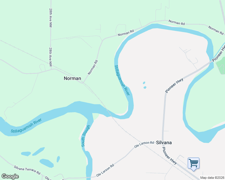 map of restaurants, bars, coffee shops, grocery stores, and more near 2304 Norman Road in Stanwood