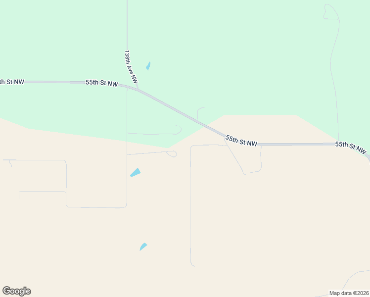 map of restaurants, bars, coffee shops, grocery stores, and more near 13765 55th Street Northwest in Williston