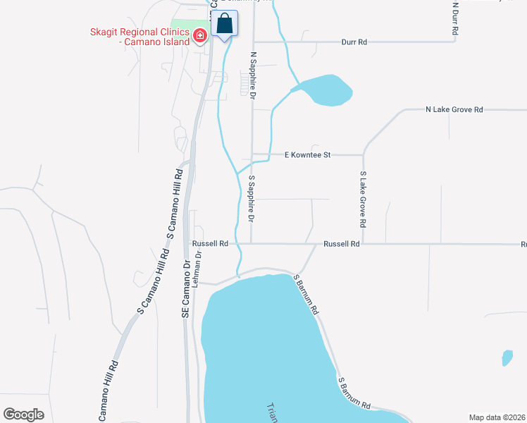 map of restaurants, bars, coffee shops, grocery stores, and more near 158 David Street in Camano