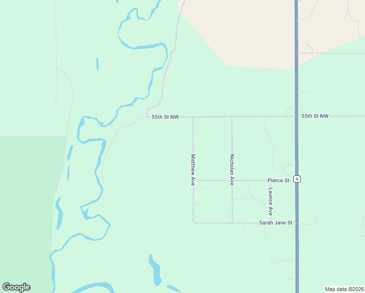 map of restaurants, bars, coffee shops, grocery stores, and more near 5485 Mathew Avenue in Williston