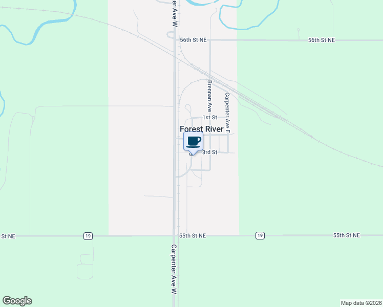 map of restaurants, bars, coffee shops, grocery stores, and more near 126 Front Street in Forest River