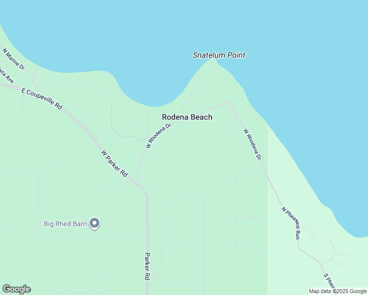 map of restaurants, bars, coffee shops, grocery stores, and more near 273 West Rhodena Drive in Coupeville