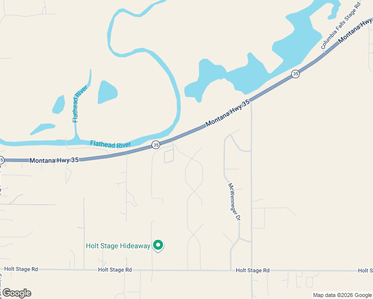 map of restaurants, bars, coffee shops, grocery stores, and more near 2638 Mount Highway 35 in Kalispell