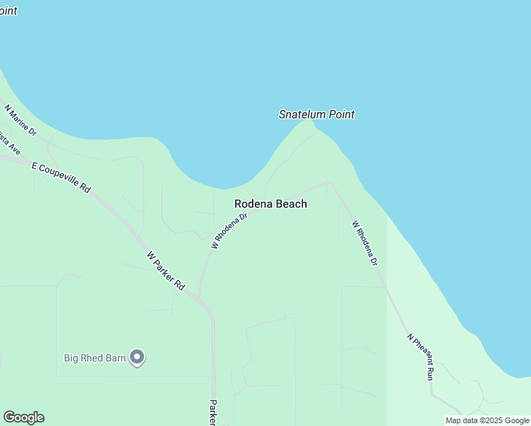 map of restaurants, bars, coffee shops, grocery stores, and more near 295 West Rhodena Drive in Coupeville