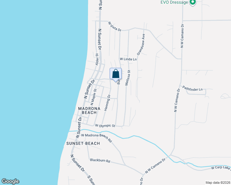 map of restaurants, bars, coffee shops, grocery stores, and more near 215 Burke Drive in Camano