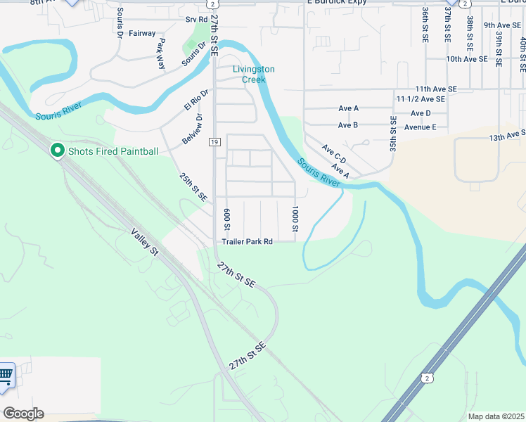 map of restaurants, bars, coffee shops, grocery stores, and more near 805 800 Street in Minot