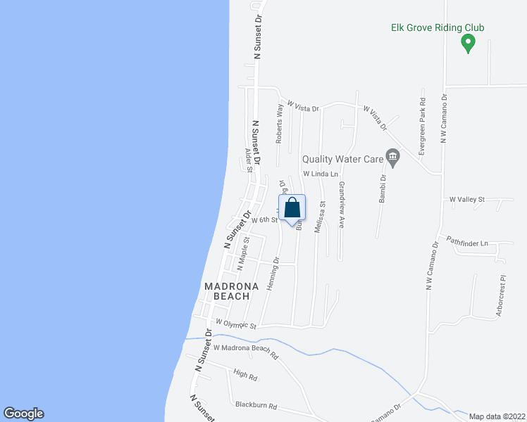 map of restaurants, bars, coffee shops, grocery stores, and more near 257 North Maple Street in Camano