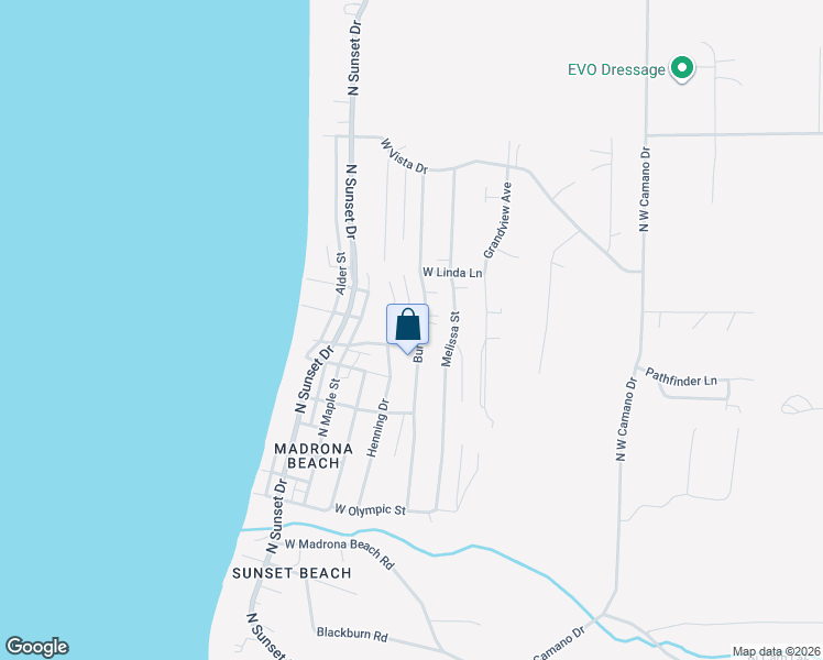 map of restaurants, bars, coffee shops, grocery stores, and more near 257 Burke Drive in Camano