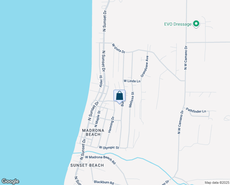 map of restaurants, bars, coffee shops, grocery stores, and more near 257 Burke Drive in Camano