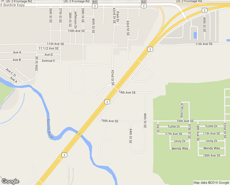 map of restaurants, bars, coffee shops, grocery stores, and more near 5120 U.S. 2 in Minot