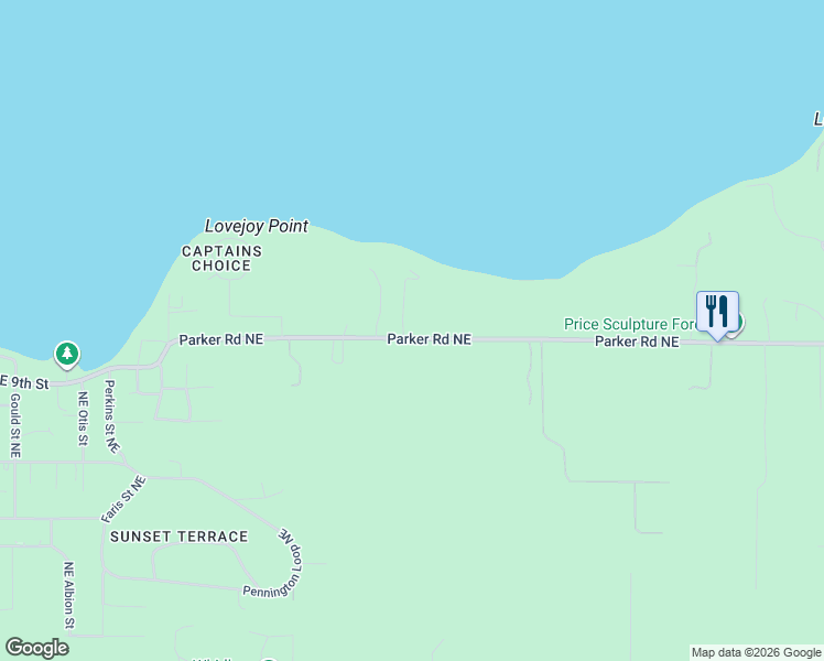 map of restaurants, bars, coffee shops, grocery stores, and more near 1105 Northeast Moore Place in Coupeville