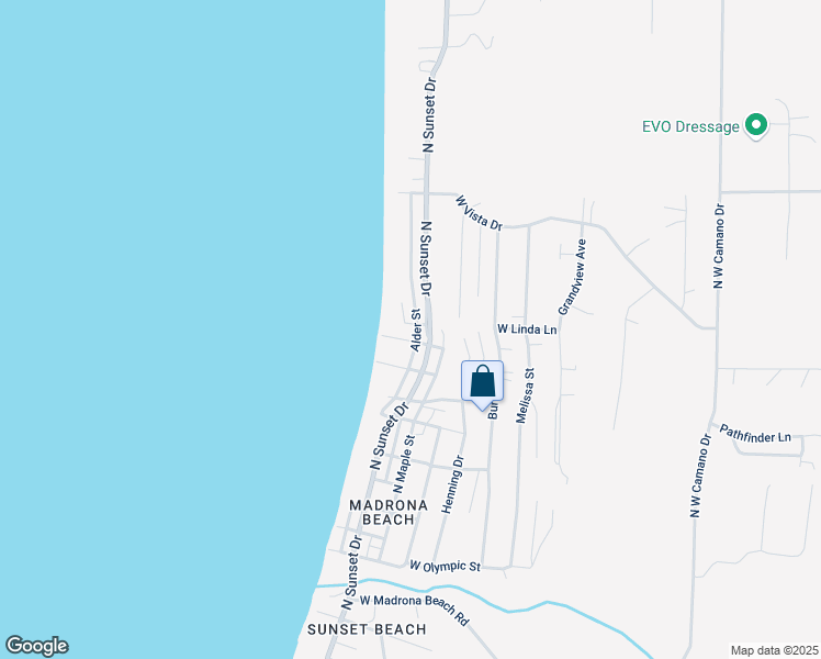 map of restaurants, bars, coffee shops, grocery stores, and more near 299 Alder Street in Camano
