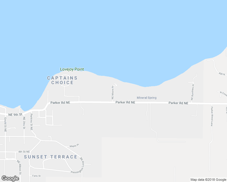 map of restaurants, bars, coffee shops, grocery stores, and more near 1105 Northeast Moore Place in Coupeville