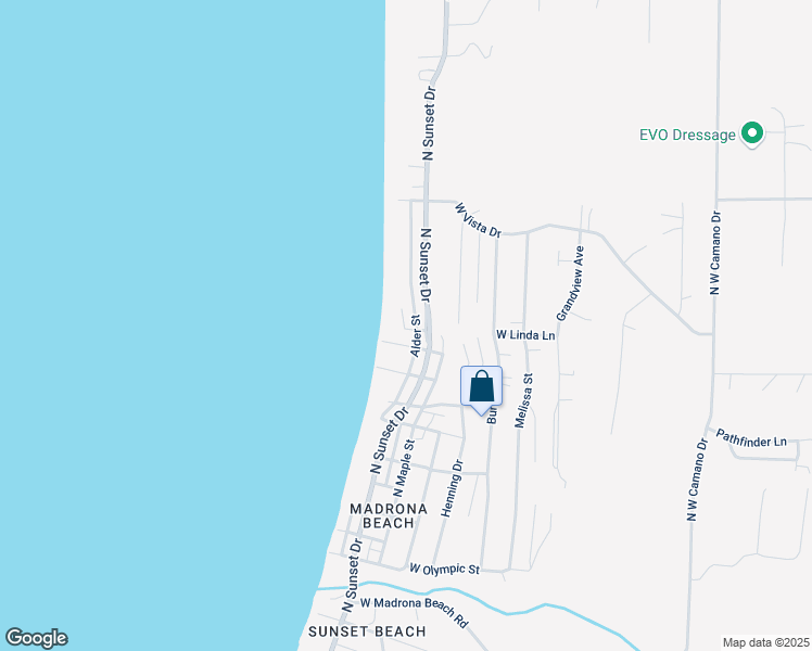 map of restaurants, bars, coffee shops, grocery stores, and more near 299 Alder Street in Camano