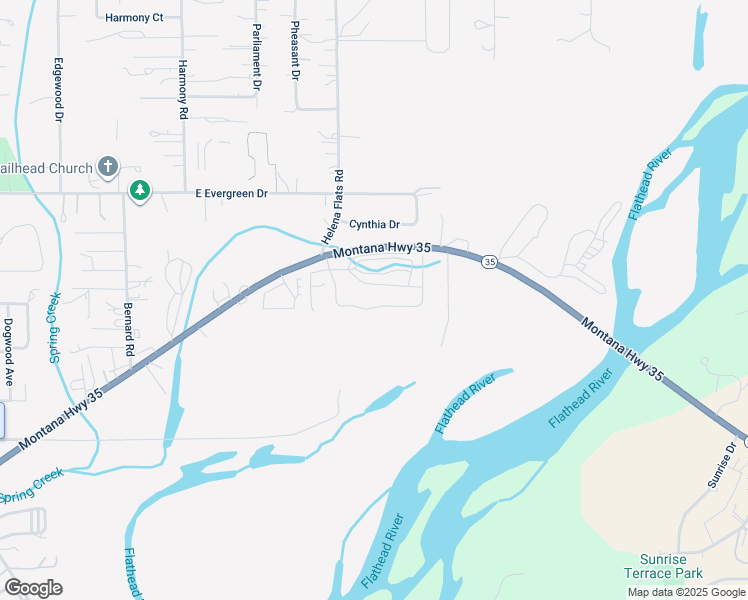 map of restaurants, bars, coffee shops, grocery stores, and more near 577 Swan Mountain Drive in Kalispell